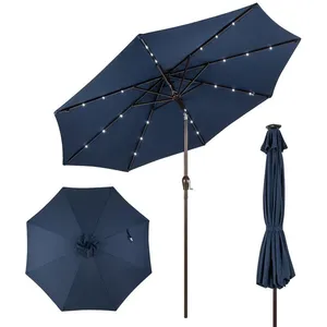 Parasol de Jardin Déporté Inclinable COSTWAY - 24 Lumières LED - Dia.3... pas cher