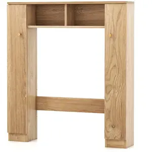 COSTWAY Meuble WC Au-dessus de Toilettes, 2 Compartiments, 2 Placard, ... pas cher