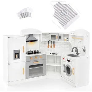 COSTWAY Grande Cuisine pour 4 Enfants 3 à 10 ans Lumière & Effet Sonor...Vendu parcdiscount
