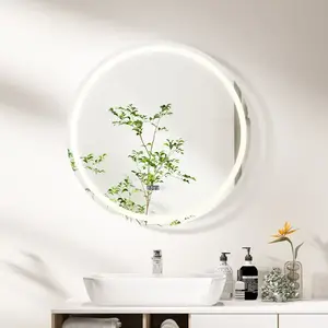COSTWAY Ø 80 cm Miroir de Salle de Bain - LED et Antibuée, 3 Couleurs(...Vendu parcdiscount