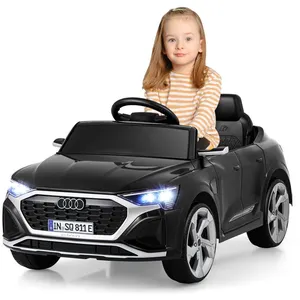 DREAMADE Voiture Electrique Enfants Audi SQ8 avec Télécommande, 4 Roues à Suspension, 3 Vitesses, Phare à LED, Musique, Noir pas cher