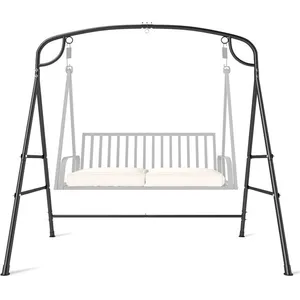 GOPLUS Portique Balançoire Extérieur 1 Place 180x133x182CM-Siège Suspendu Hamac pour Porche-Charge 300KG sans BanlançoireVendu parcdiscount