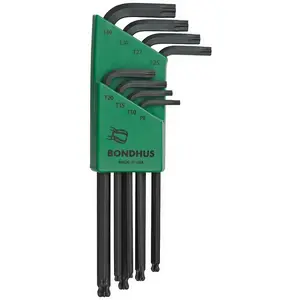 Lot de 8 clés d'angle Torx Pointe à bille T9-T40 Bondhus 11332 pas cher