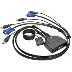 Tripp Lite b032-dua2 Câble 2 ports USB DVI KVM Switch avec audio, câble et périphériques USB, 1920 x 1200, 1080p pas cher