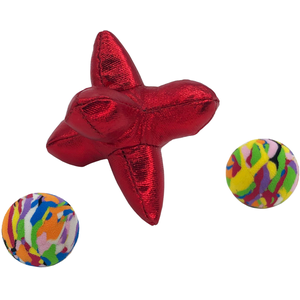 Kong Cat Active Jacks Stuiterbal Multipack Met Catnip Rood pas cher