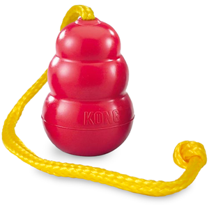 Kong classic met touw rood / geel large pas cher