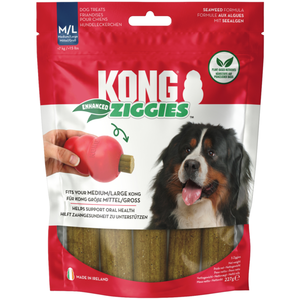 Comparateur de prix : Kong Ziggies Enhanced - M/L - Kauwsticks - Ondersteuning Gebit - 227 gr - 5 stuks