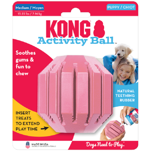 KONG Puppy balle d'activité taille M Ø 7,6 cm Chien pas cher