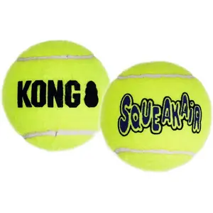 Kong Air Squeakair Tennis Ball XL - Bal - 94 mm x 89 mm x 89 mm - Geel pas cher