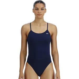 TYR Maillot de bain uni avec découpes pas cher