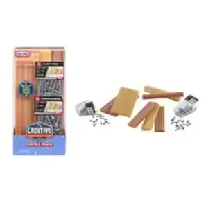 Creative Construction Wood Nails and Screw Bundle pas cher