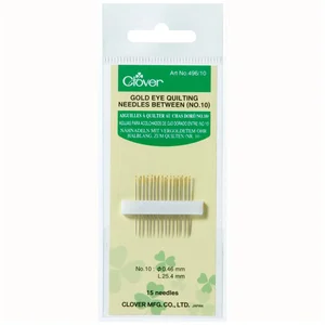 15 Aiguilles avec chas doré pour Quilting demi-longues - Clover(...) - pas cher