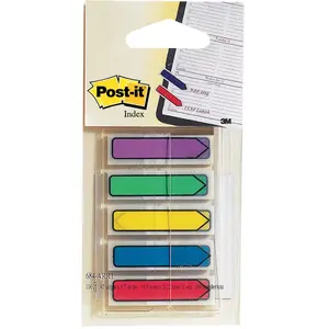 Post-it Index pijltjes, blister met 5 kleuren, 24 blaadjes per kleur pas cher