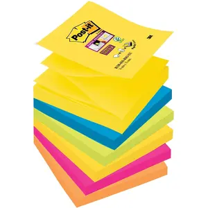 POST-IT Lot de 6 bloc-notes Super Sticky - Couleurs Rio pas cher