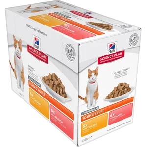 Comparateur de prix : Hill's Science Plan - Feline Young Adult - Sterilised Fav. Selection 12x85g