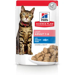 Hill's Science Plan Adult Light pour chat - poisson de mer (12 x 85 g) pas cher