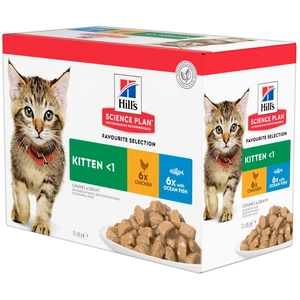 Hill's Science Plan Hill´s Nourriture Humide Pour Chats Feline Kitten Multipack Poultry 85g pas cher