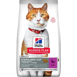 Hills 1,5kg Young Adult Sterilised canard Hill's Science Plan - Croquettes pour chat pas cher