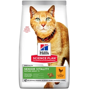 Hills 1,5kg Mature Adult Senior Vitality poulet, riz Hill's Science Plan - Croquettes pour chat pas cher