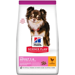 Comparateur de prix : 6kg Adult 1-6 Light Small & Mini poulet Hill's Science Plan - Croquettes pour chien