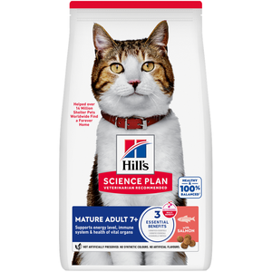 1.5kg Hill's Science Plan Mature Adult 7+ saumon Croquettes pour chats pas cher