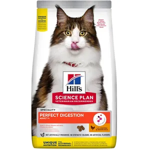 3kg Adult Perfect Digestion poulet Hill's Science Plan - Croquettes pour chat pas cher