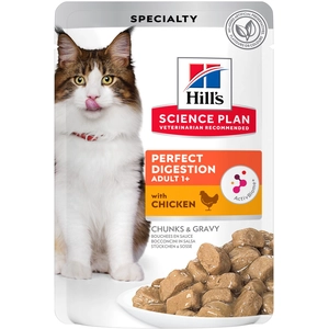 Hills 48x85g Adult Perfect Digestion poulet Hill's Science Plan - Pâtée pour chat pas cher