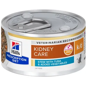 24x 82g Hill’s Prescription Diet k/d Kidney Care Mijoté thon, légumes pour chat pas cher