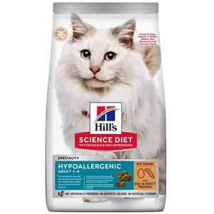 Hill's Science Plan Adult Hypoallergenic oeuf, protéines d'insectes pour chat - 7 kg pas cher