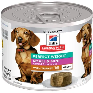 Hill’s Science Plan Perfect Weight Adult Small Mini Mousse pour chien - dinde (12 x 200 g) pas cher
