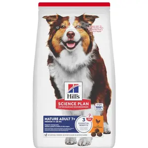 6kg Hill's Science Plan Mature Adult 7+ Medium poulet Croquettes pour chien pas cher