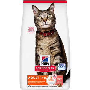 1.5 kg Hill's Science Plan Adulte 1-6 Saumon Croquettes pour chat pas cher