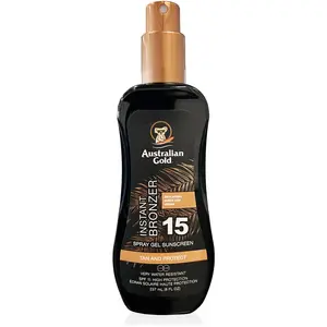 Australian Gold SPF 15 Spray Gel met Bronzer - 237 ml - zonnebrandcrème pas cher