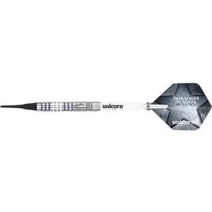 Unicorn Star Gary Anderson Soft Tip Fléchettes Homme, Silver, Size 19G