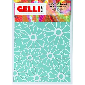 Gelli Arts Flower Stencil 20.3x25.4cm pas cher