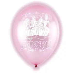 Amscan Ballons en latex LED Disney Princess - Disney - Lot de 5 - Rose - 28 cm pas cher