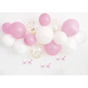 Unique DIY Kit Ballonslinger Roze 15 stuks met Strikjes pas cher