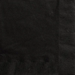 UNIQUE - 20 Kleine zwarte papieren servetten 25 x 25 cmVendu parfnac-be