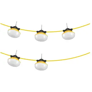 Mophorn - Guirlande lumineuse de chantier 50 pieds, 50 w 5 000 lm, éta... pas cher