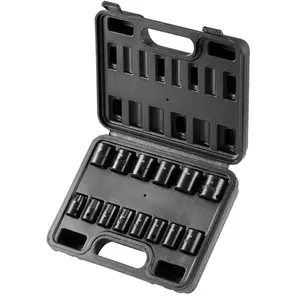 Mophorn - Jeu de douilles à chocs 3/8', jeu de 14 douilles métriques peu profondes 7-20 mm, acier allié Cr-Mo à 6 points pour réparation automobile, pas cher
