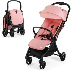 DREAMADE Poussette Canne Bébé 0-3 Ans à 15 kgPoussette Légère Compacte avec Harnais à 5 Points Repose-pieds Réglables Rose pas cher