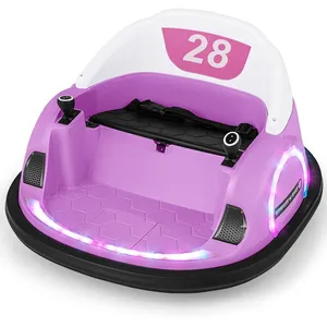 DREAMADE Auto Tamponneuse Électrique pour Enfants Voiture Tournante Bé... pas cher