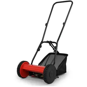 Tondeuse à Gazon Manuelle COSTWAY-Largeur de Coupe 30 cm-Hauteur de Co... pas cher