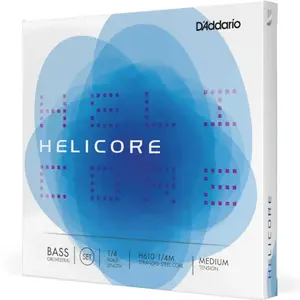 D'Addario H610 1/4M - Jeu de cordes contrebasse orchestre Helicore, ma... pas cher