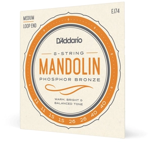D'Addario EJ74 11-40 médium - Jeu de cordes Mandoline
