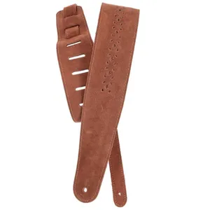 D'Addario 25PRF04 - Sangle en cuir perforé, Camel Suede Rosette pas cher