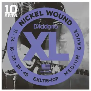 Comparateur de prix : D'Addario - Cordes Guitare Electrique EXL115/10P - 11/49