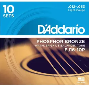 D'ADDARIO Cordes acoustiques CDD EJ16-10P pas cher