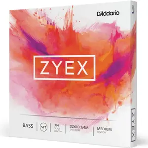 D'Addario DZ610 3/4M - Jeu de cordes pour contrebasse Zyex, manche 3/4... pas cher