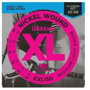 Jeu de 12 cordes électriques XL D'Addario EXL150 pas cher